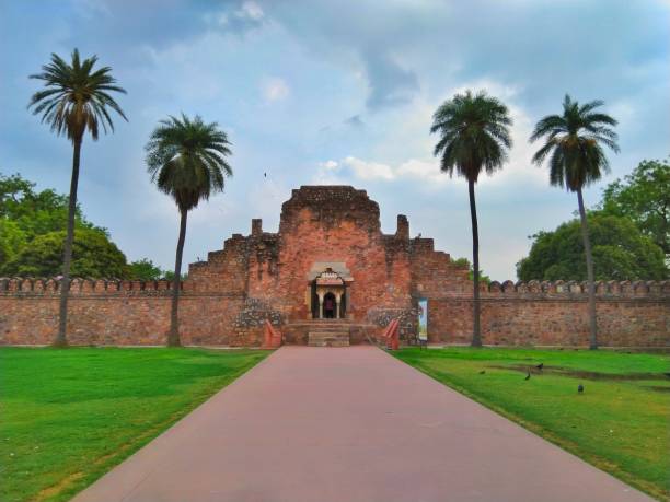 istock Isa khan tomb entrance gate. 1208979657