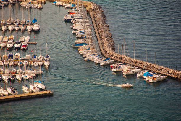 istock Top view of Grignano dock 1208980712