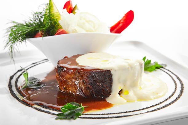 istock Pork neck confit with pickled vegetables 1208980854