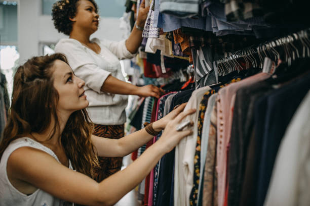 istock Young women doing vintage shopping 1208983173