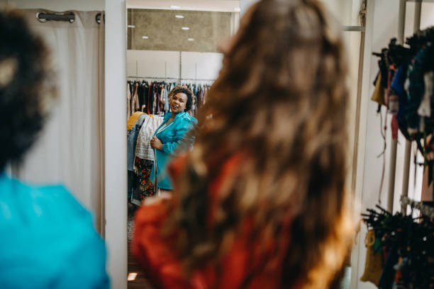 istock Young women doing vintage shopping 1208983884
