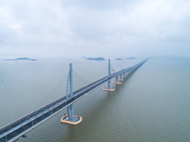 Zhuhai Section of Hong Kong-Zhuhai-Macao Bridge stock photo
