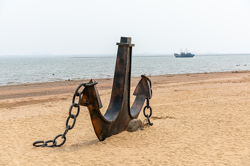 Anchor on the beach