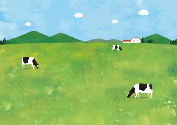 Vector illustration of Ranch watercolor