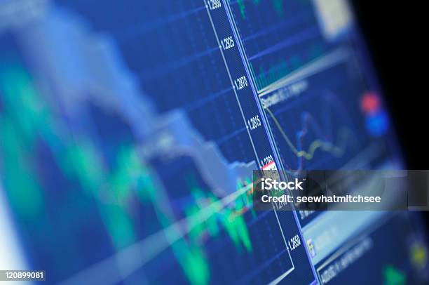 Bluediagramm Wachstum Stockfoto und mehr Bilder von Inflation - Inflation, Makrofotografie, Schaubild