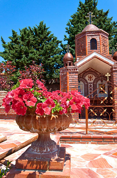 istock Monastery at mountain Olympus in Greece 120899186