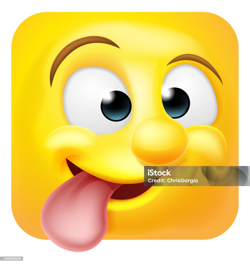 Funny Cheeky Emoji Emoticon Icon Cartoon Character Stock Illustration -  Download Image Now - Avatar, Characters, Cross-Eyed - iStock