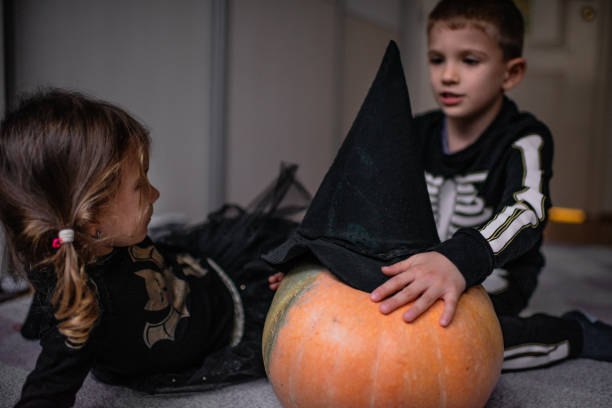 istock Costumed kids are ready for the Halloween night 1209000312