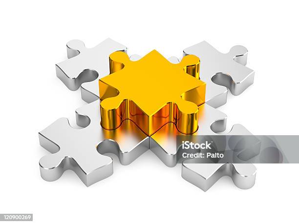 Parte Importante Puzzles Metaphor - Fotografias de stock e mais imagens de Clip Art - Clip Art, Colorido, Computação Gráfica