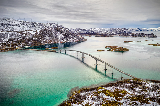 bridge to sommaroy islands, Troms County, Norway
