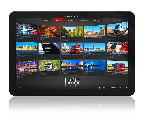 tablet pc - lesk fyzický popis fotky - stock snímky, obrázky a fotky