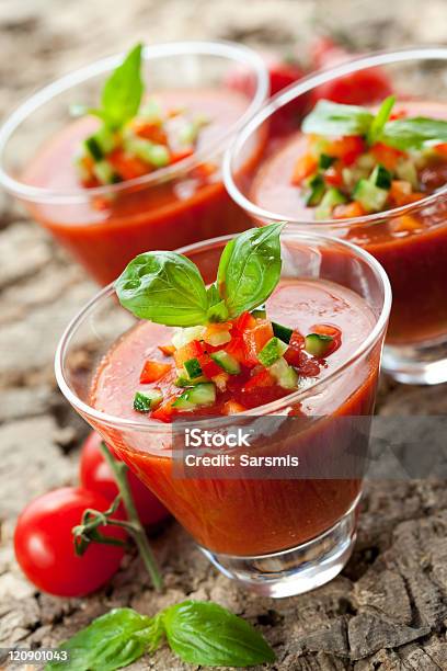 Gazpacho Foto de stock y más banco de imágenes de Albahaca - Albahaca, Alimento, Cena