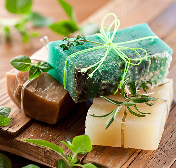 istock Piece of natural soap. 120901061