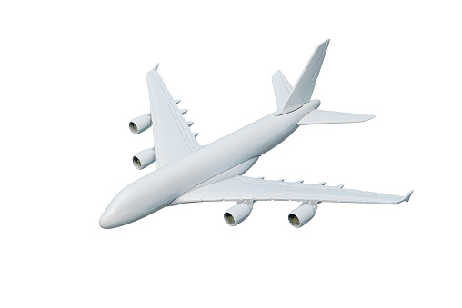 (Clipping path) Miniature airplane isolated on whtie background