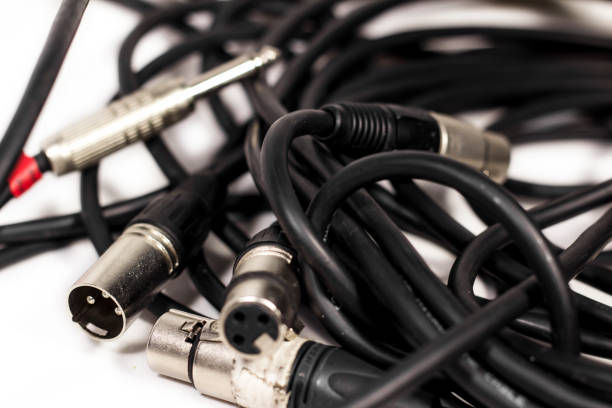 istock Various sound cables like Jack input and XLR close-up 1209020265