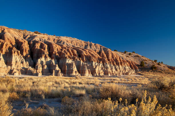 istock Desert canyon landscape illuminated by beautiful golden light. 1209020274