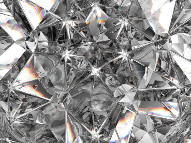 istock diamond structure extreme closeup and kaleidoscope. top view of round gemstone 3d render, 3d illustration 1209020777