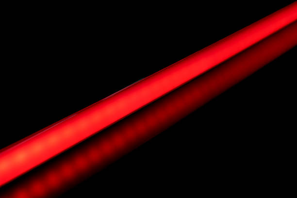 istock LED tube light bulb red color. 1209031650