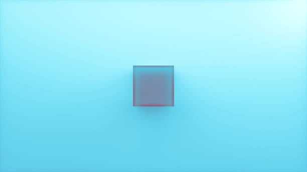 istock Minimalistic background with primitive geometric glass form in center. Simple abstract surface. Creative composition. 3d rendering 1209036197
