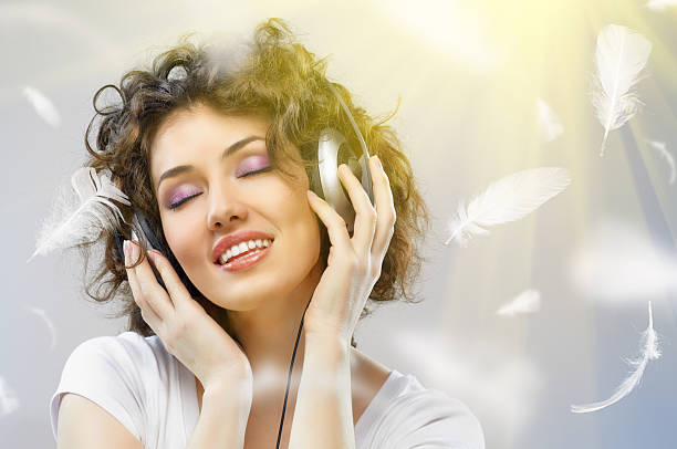 girl with headphones