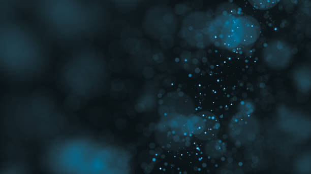 istock Glitter lights. Bokeh background with lots of blurred particles. Bright glowing defocused dust. Magic composition. 3d rendering 1209038473