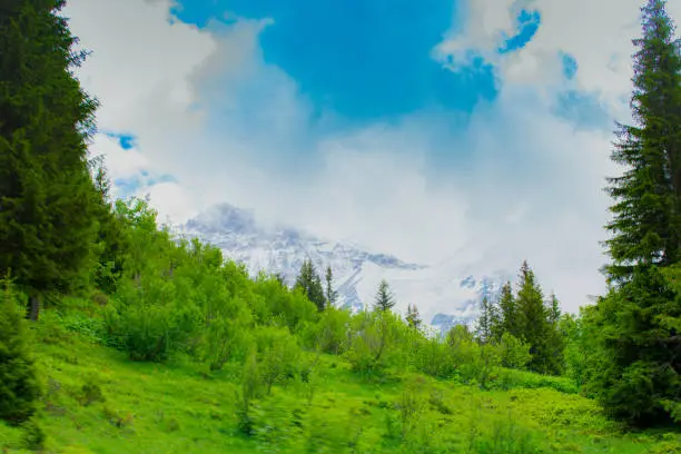 Photo of Alps in the spring, Switzerland on clear days