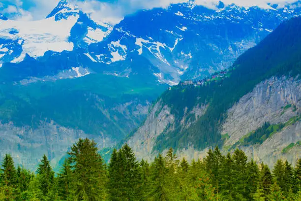 Photo of Alps in the spring, Switzerland on clear days