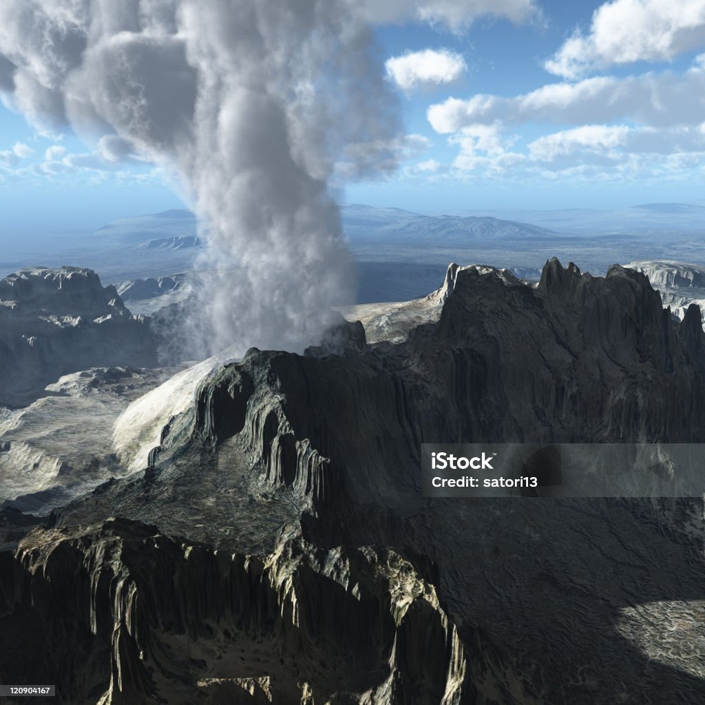 Erupción del volcán - Foto de stock de Ceniza libre de derechos