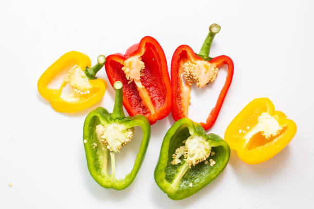 istock Sweet chilli pepper close up on white background 1209041911