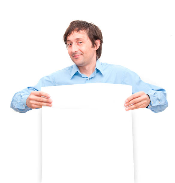 istock Businessman with white paper 120904415