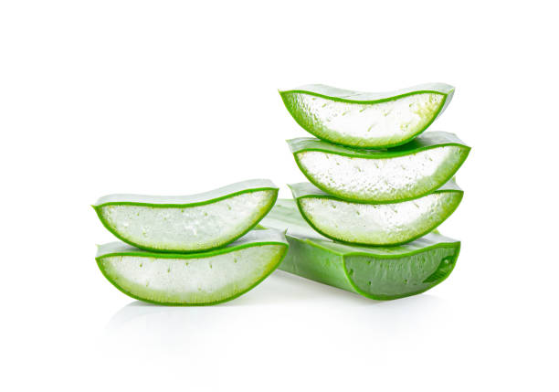 istock Fresh alo vera on white background 1209045786