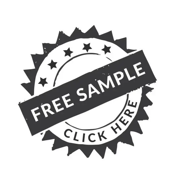 Vector illustration of Handmade Linocut Rubber Stamp: Free Samples