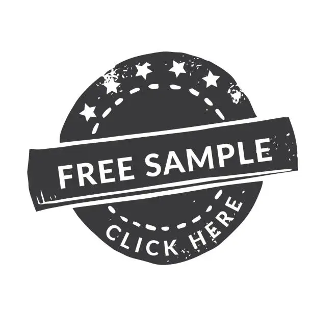 Vector illustration of Handmade Linocut Rubber Stamp: Free Samples