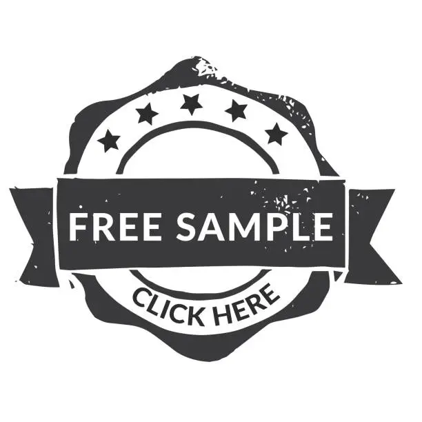 Vector illustration of Handmade Linocut Rubber Stamp: Free Samples