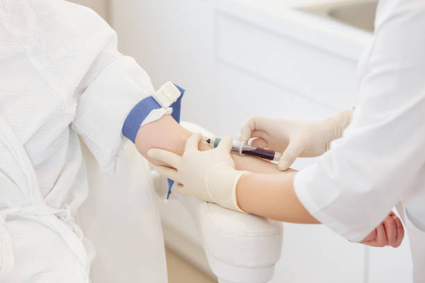 istock Doctor's hands take blood from a vein. Blood test concept 1209049270