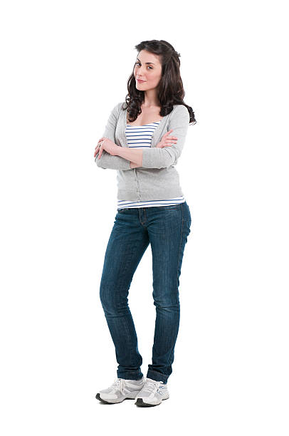 istock Happy woman full length 120905007