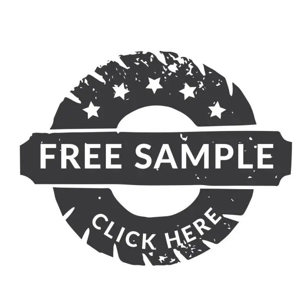 Vector illustration of Handmade Linocut Rubber Stamp: Free Samples