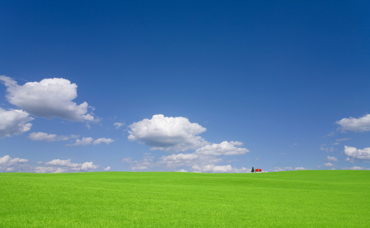 Spring landcape of Tuscany, Val d'Orcia, Italy