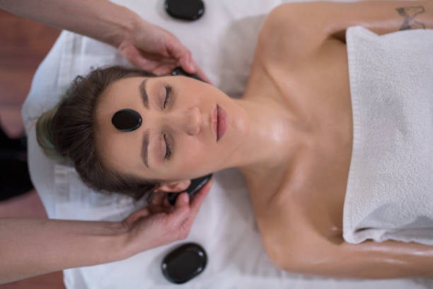istock Young woman is relaxing at spa 1209055078
