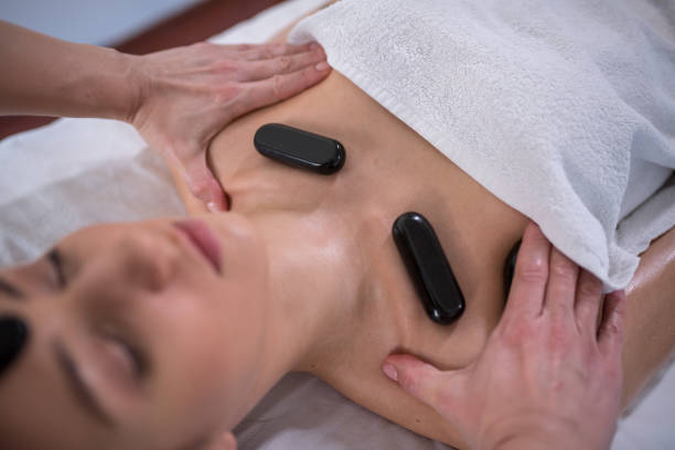 istock Young woman is relaxing at spa 1209055087