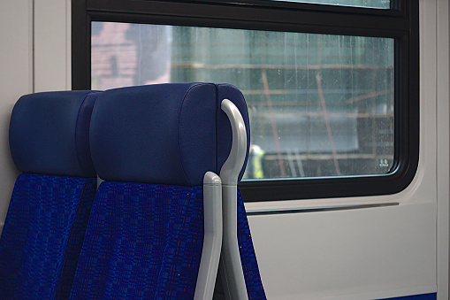 blue seats in the new train