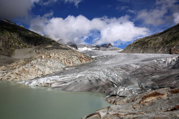 Rhône Glacier drone picture from above