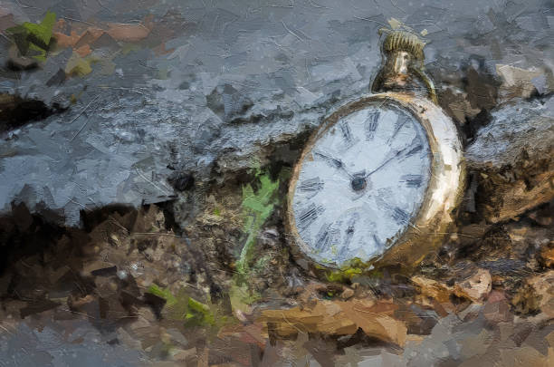 istock Impressionistic Style Artwork of the Relentless and Unstoppable Passage of Time 1209056490