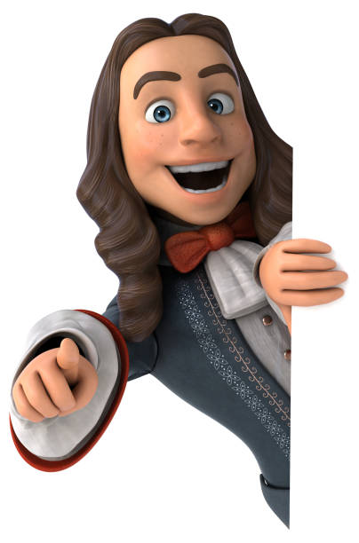 istock Cartoon man in historical baroque costume 1209060304