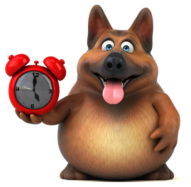 istock Fun german shepherd dog - 3D Illustration 1209062518