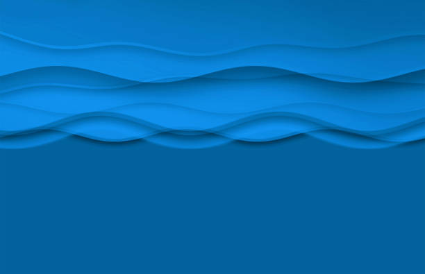 istock Background with waves in blue shades. Template for your beautiful backgrounds, design for business presentations, flyers, posters, banner, brochure. 1209063177