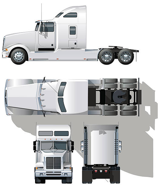1,400+ Semi Truck Front Stock Illustrations, Royalty-Free Vector