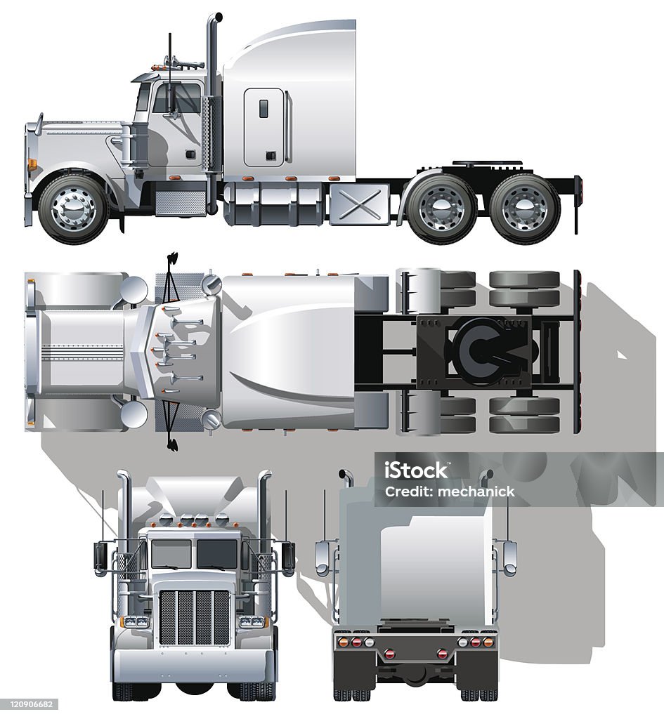 Semi-Camión - arte vectorial de Camión articulado libre de derechos