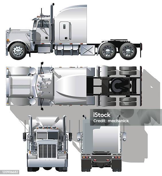 Ciężarówka Transportowa - Stockowe grafiki wektorowe i więcej obrazów Ciężarówka transportowa - Ciężarówka transportowa, Widok od przodu, Ciężarówka
