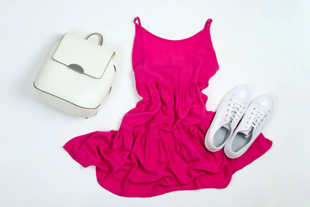 istock Woman's clothing set for spring summer season on white background. 1209068659